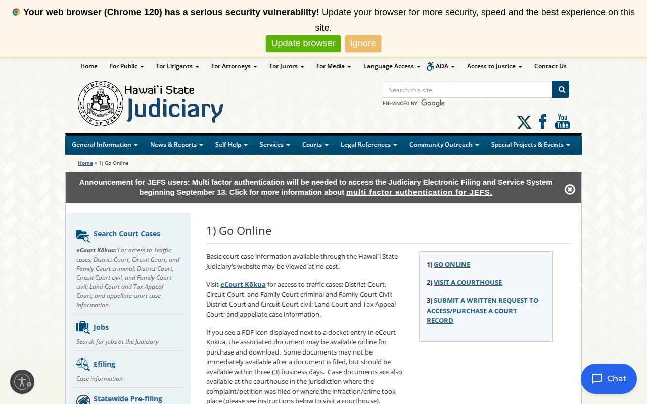 Maui County release record access through Hawaiʻi Judiciary